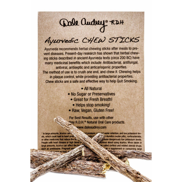 Dale Audrey ® Ayurvedic Neem Chew Sticks 1.4 oz (9-10 sticks) - Dale Audrey R.D.H.